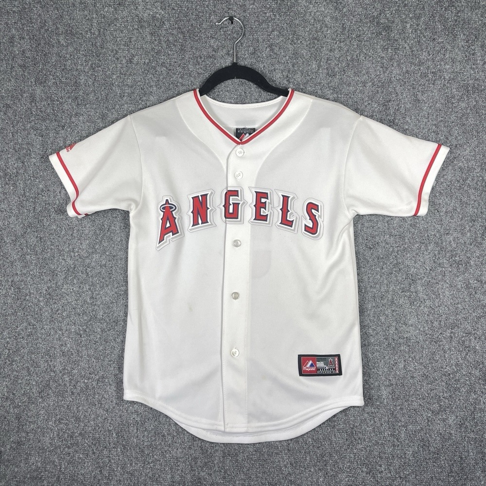 Los Angeles Angels Majestic Jersey Albert Pujols #5 White Youth Medium #2540